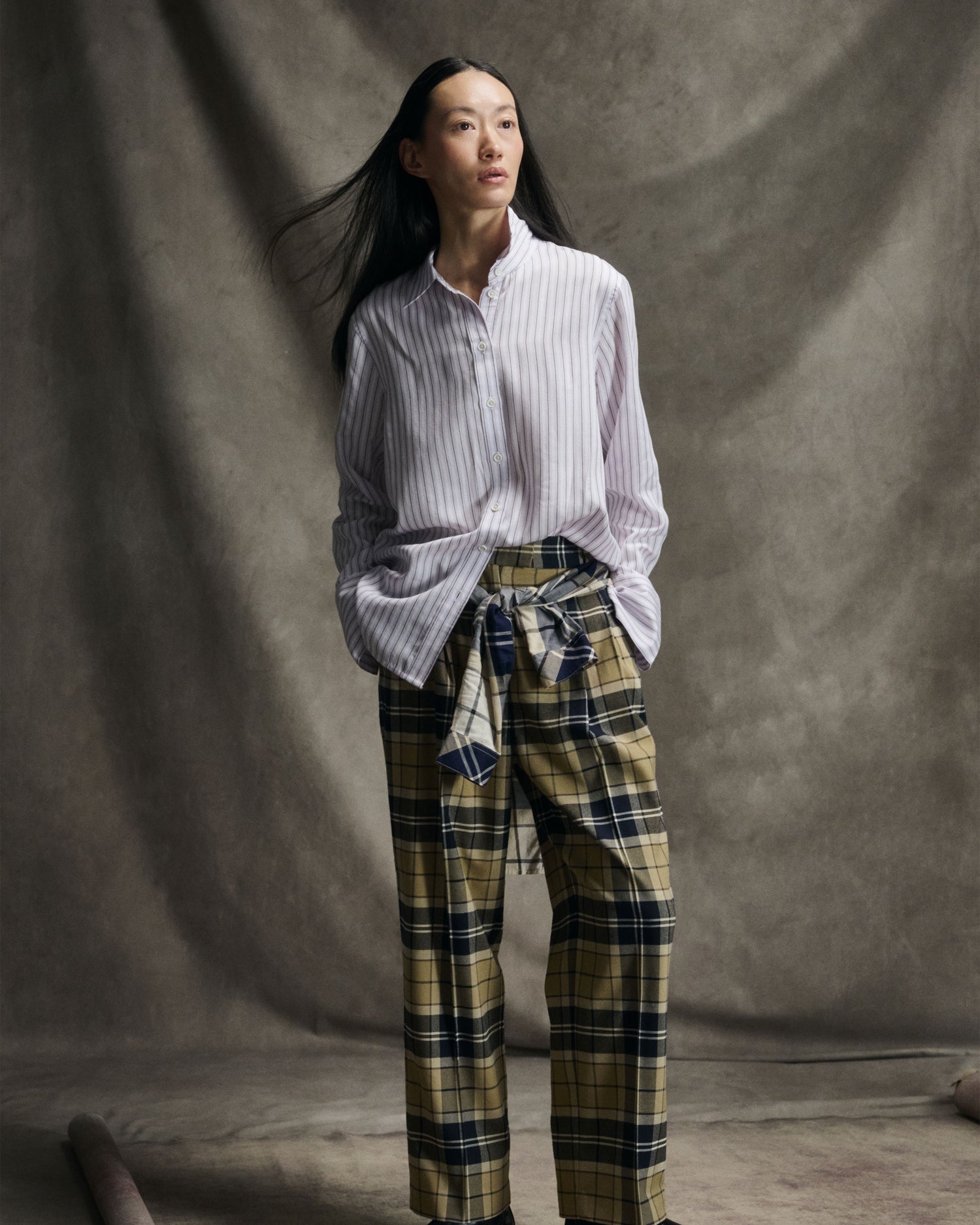 Evangeline Shirt - Frosted Heather Stripe