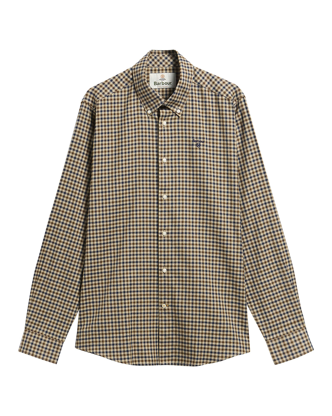 Finkle Tailored Gingham Shirt - Dark Sand