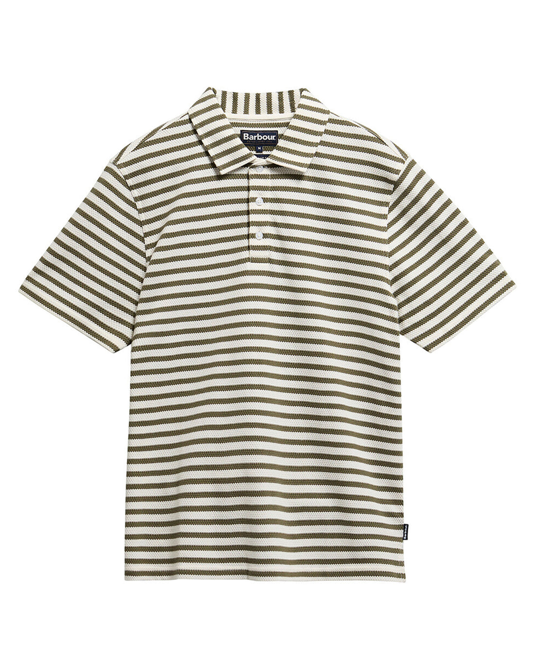 Farlam Striped Tailored Polo Shirt - Whisper White