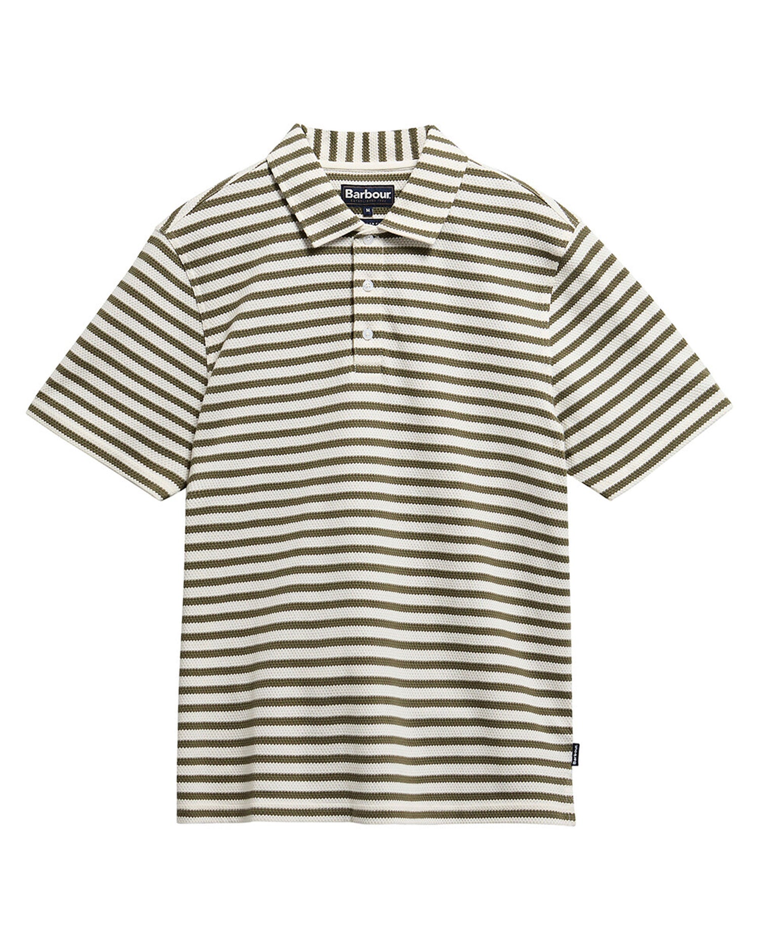 Farlam Striped Tailored Polo Shirt - Whisper White