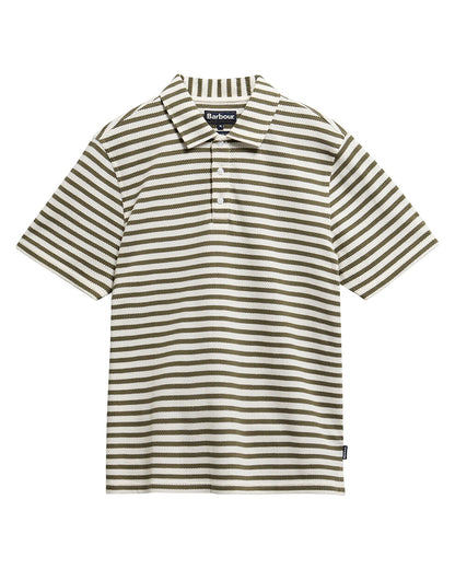 Farlam Striped Tailored Polo Shirt - Whisper White