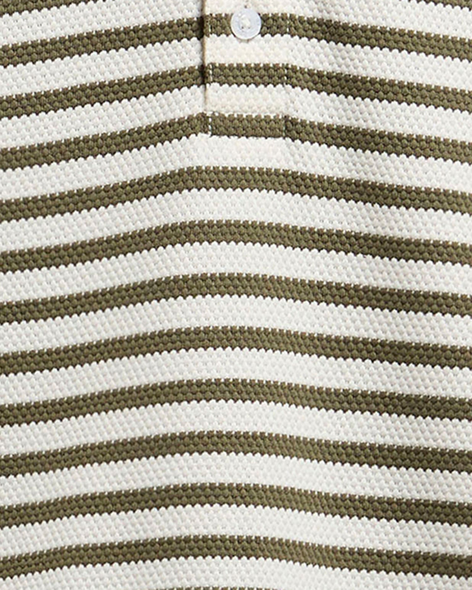 Farlam Striped Tailored Polo Shirt - Whisper White