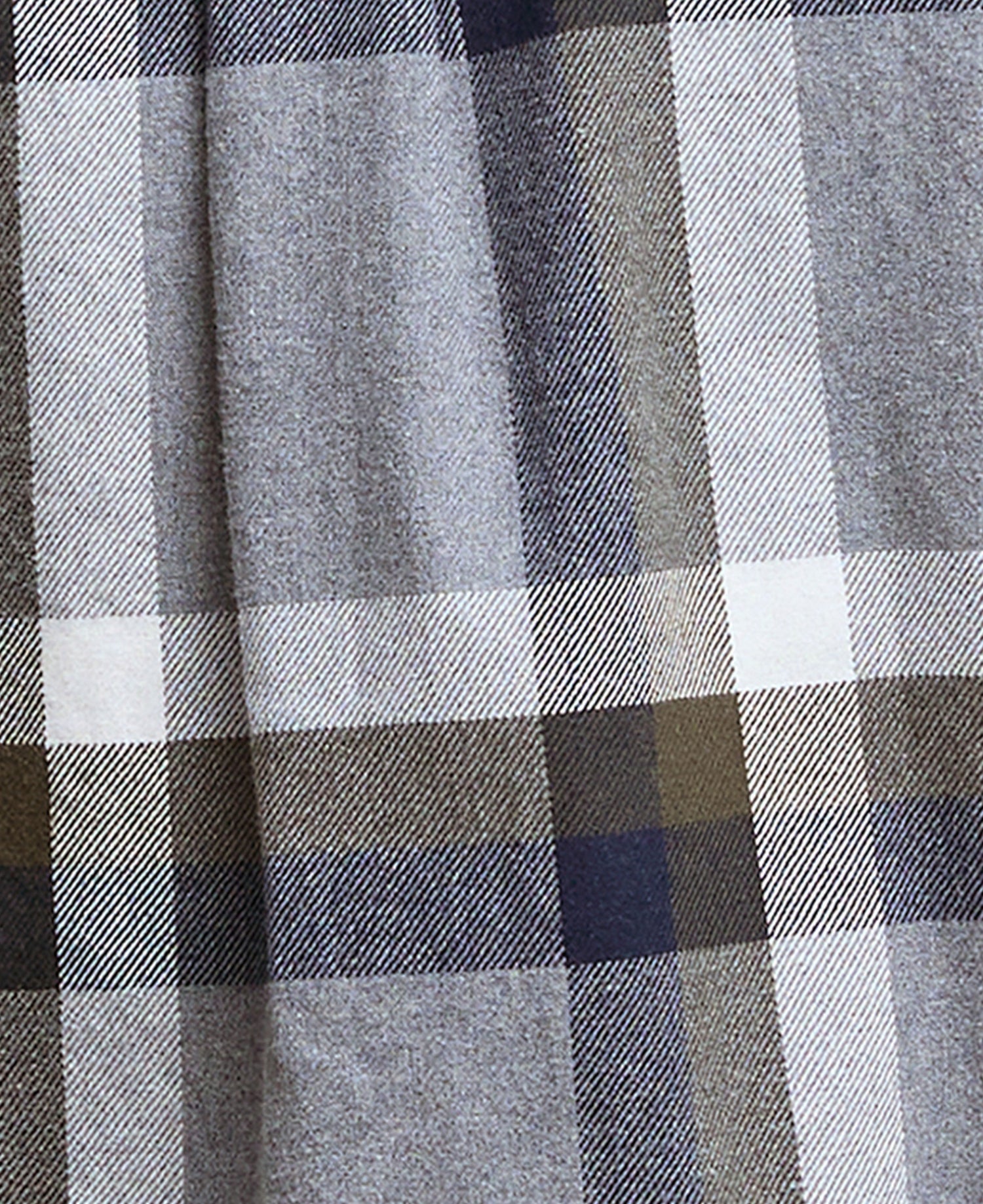 Folley Tailored Checked Shirt - Light Grey Marl