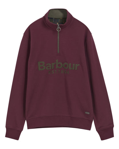 Fosse Half Zip Sweatshirt - Dark Bordeaux