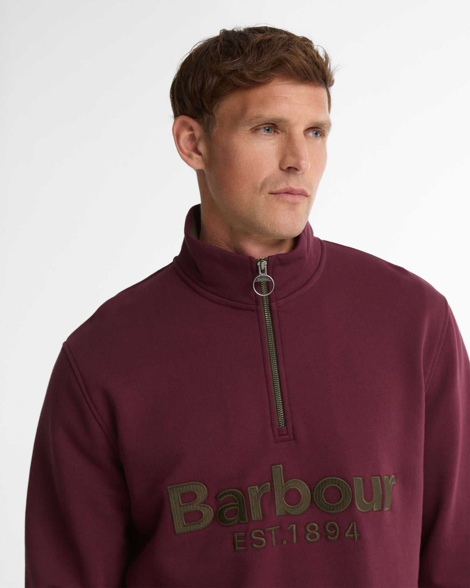 Fosse Half Zip Sweatshirt - Dark Bordeaux