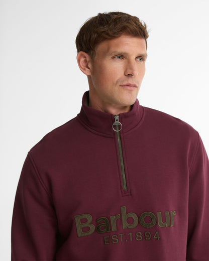 Fosse Half Zip Sweatshirt - Dark Bordeaux