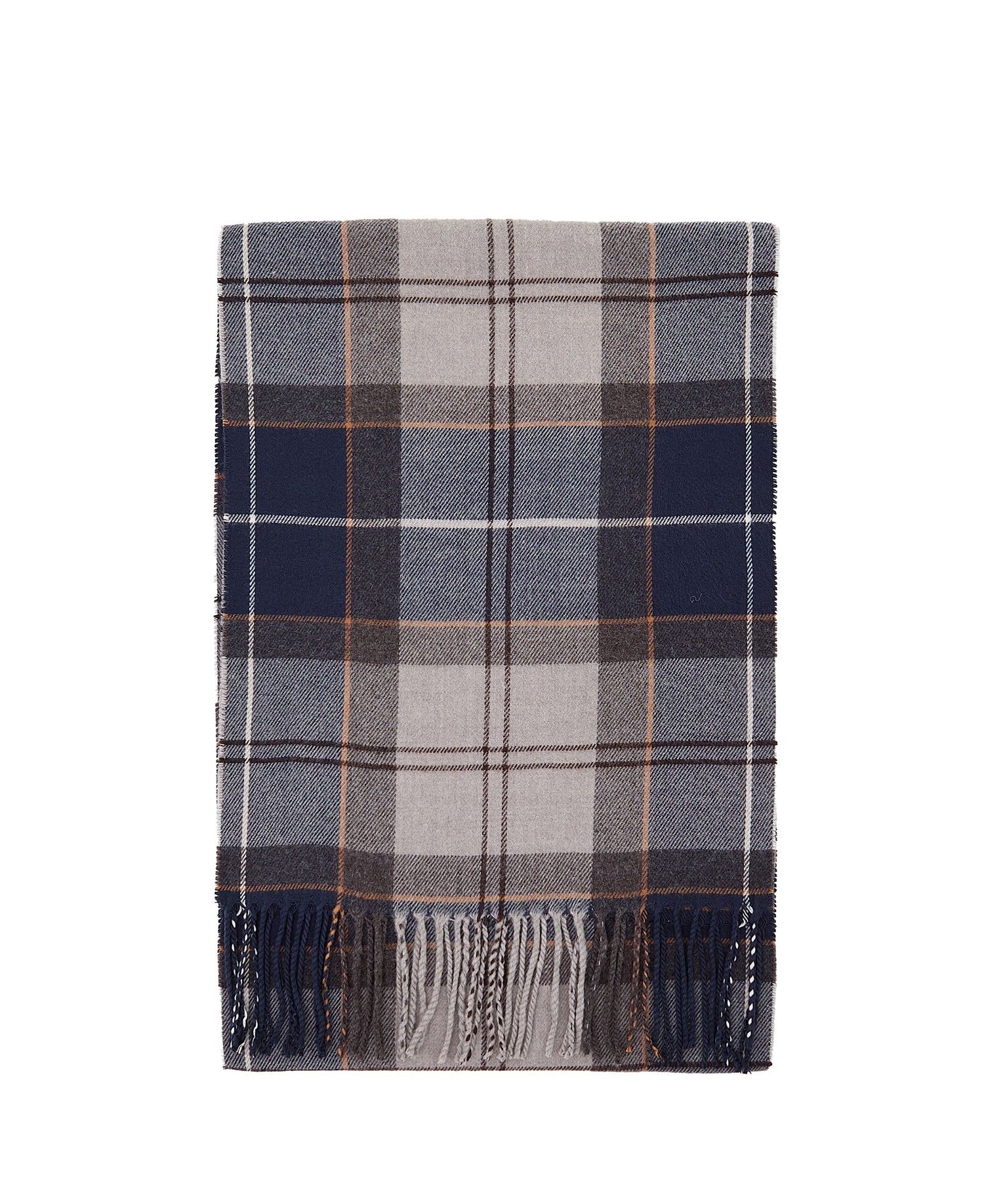 Galingale Tartan Scarf - Grey Midnight Tartan