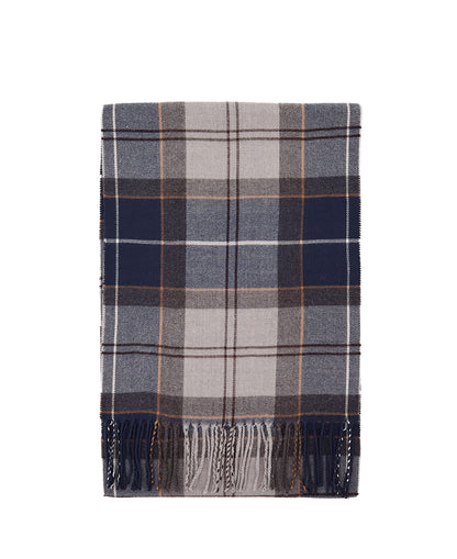 Galingale Tartan Scarf - Grey Midnight Tartan
