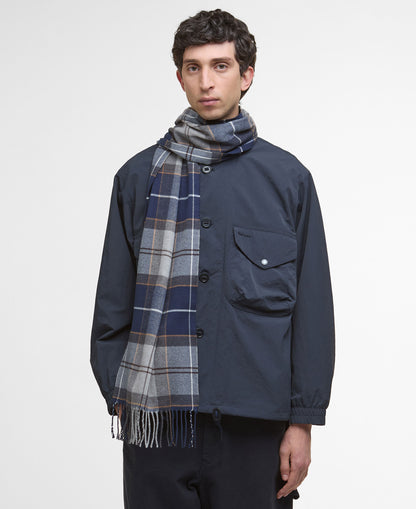 Galingale Tartan Scarf - Grey Midnight Tartan