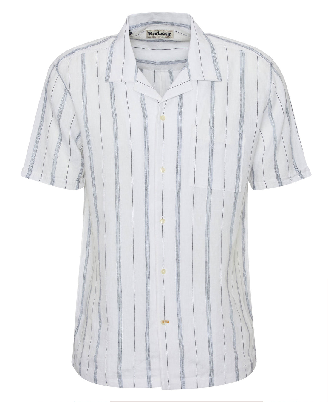 Garnock Stripe Short Sleeve Shirt - White