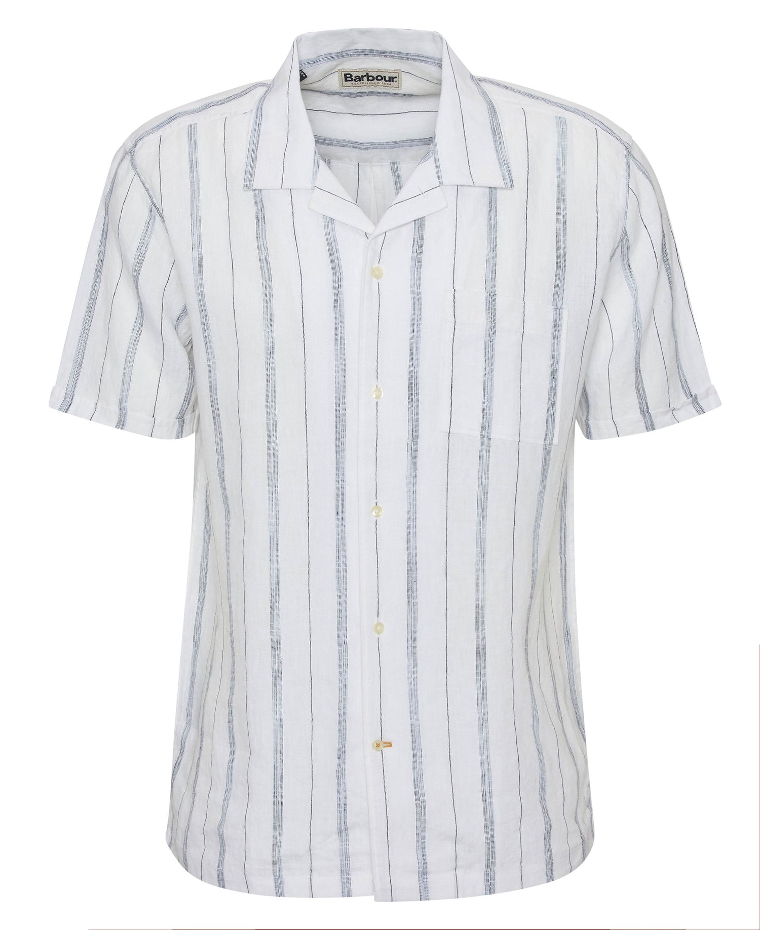 Garnock Stripe Short Sleeve Shirt - White