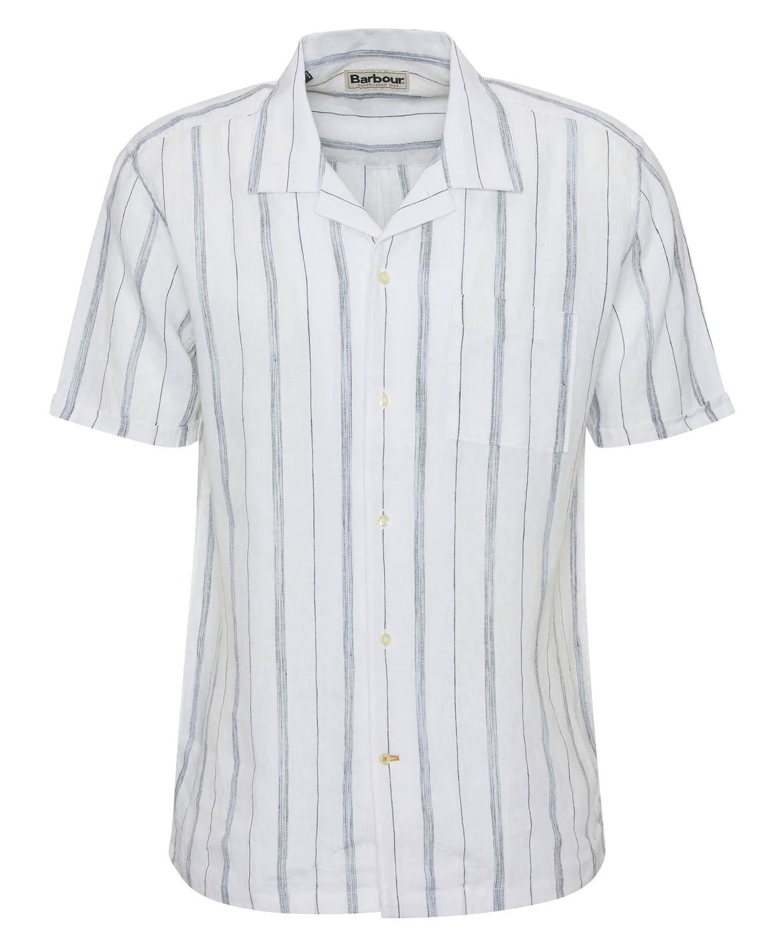 Garnock Stripe Short Sleeve Shirt - White