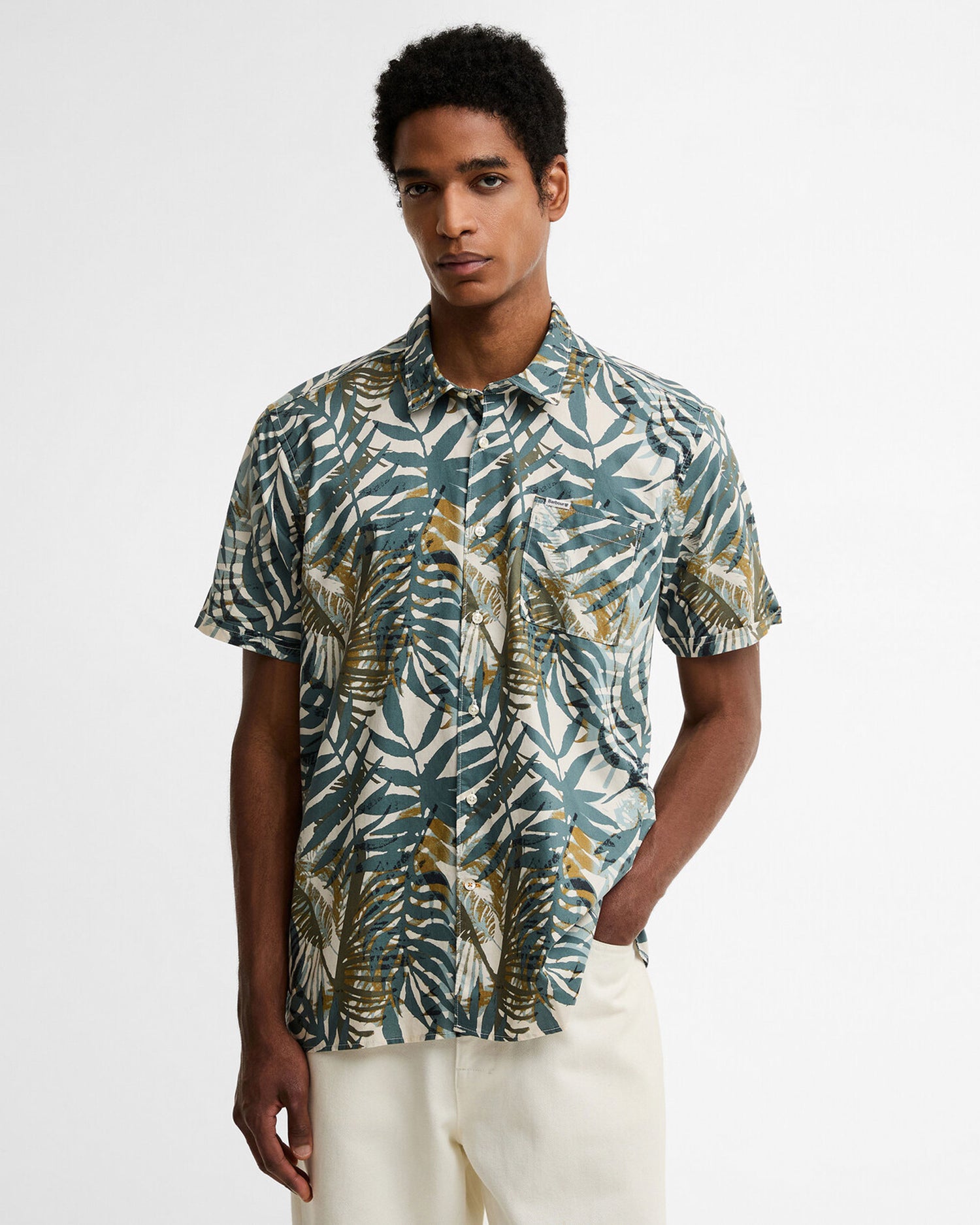 Gleaston Printed Summer Shirt - Vintage Teal