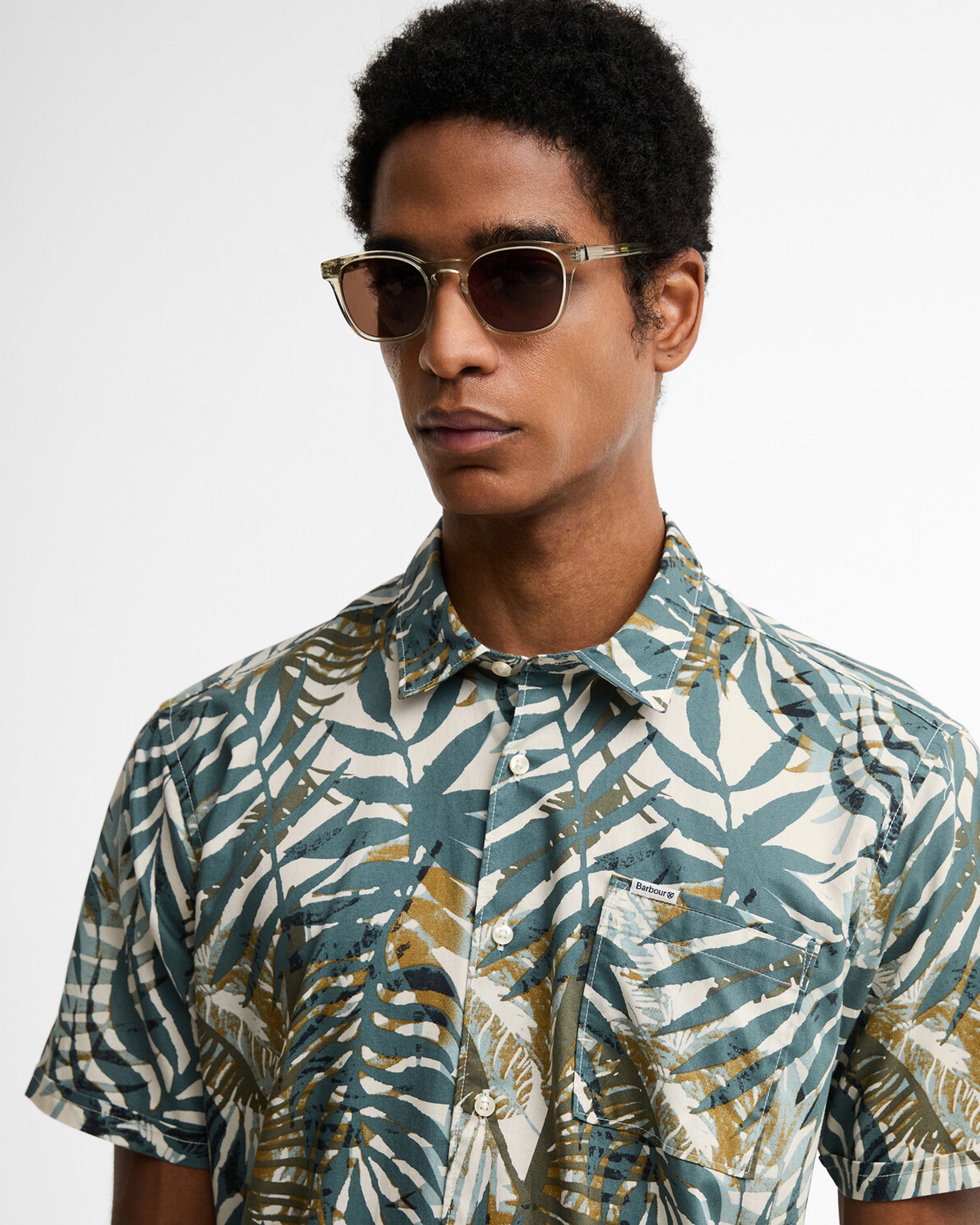 Gleaston Printed Summer Shirt - Vintage Teal