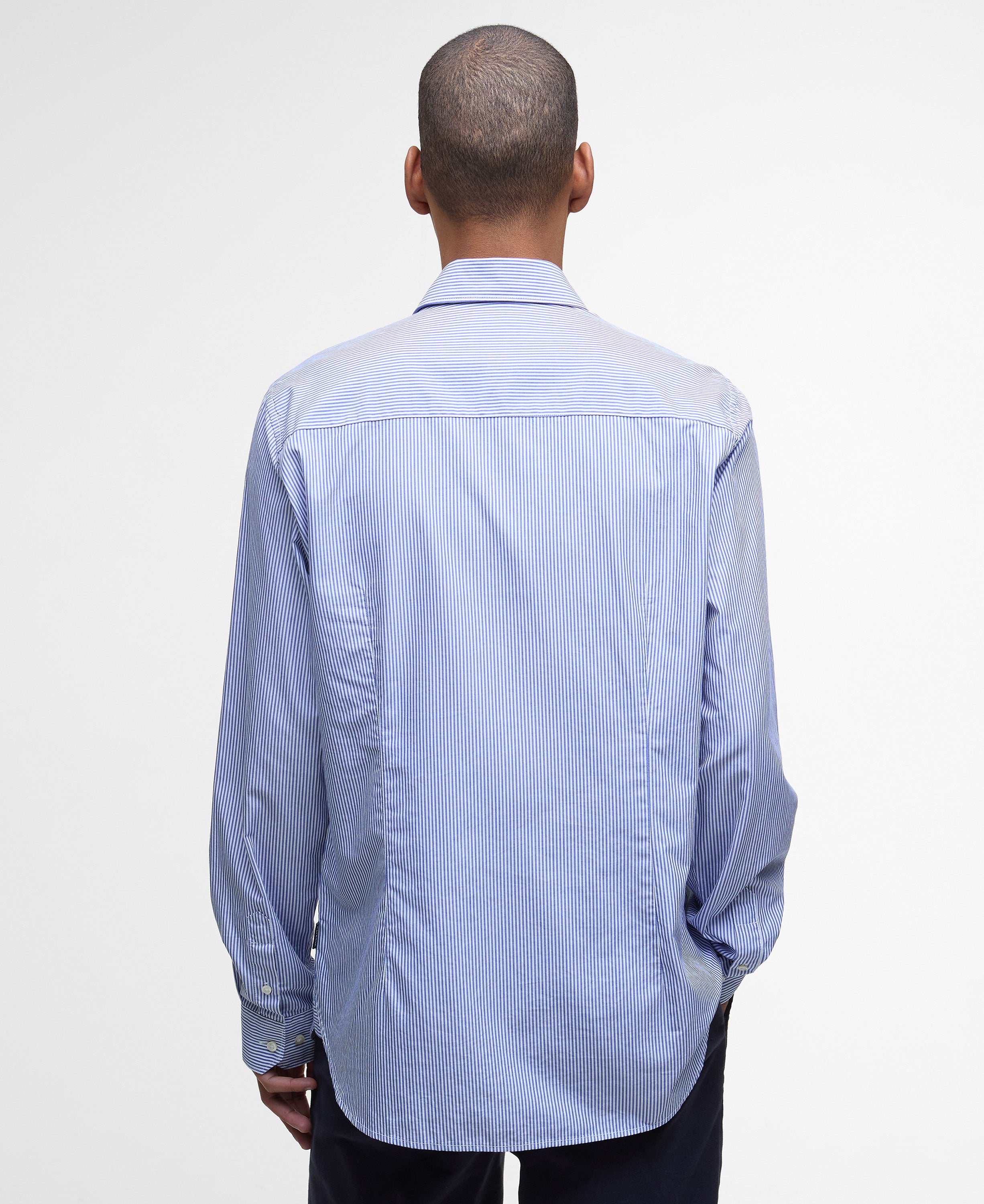 Graham Striped Tailored Shirt - Navy
