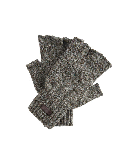Heath Fingerless Wool Gloves - Green