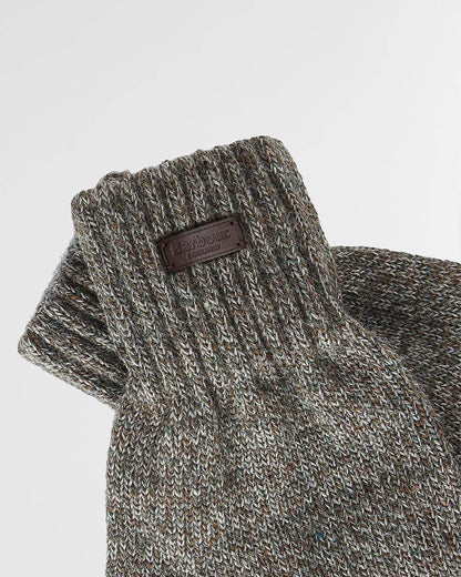 Heath Fingerless Wool Gloves - Green