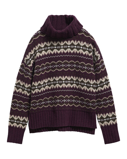 Helen Knitted Jumper - Fig Multi