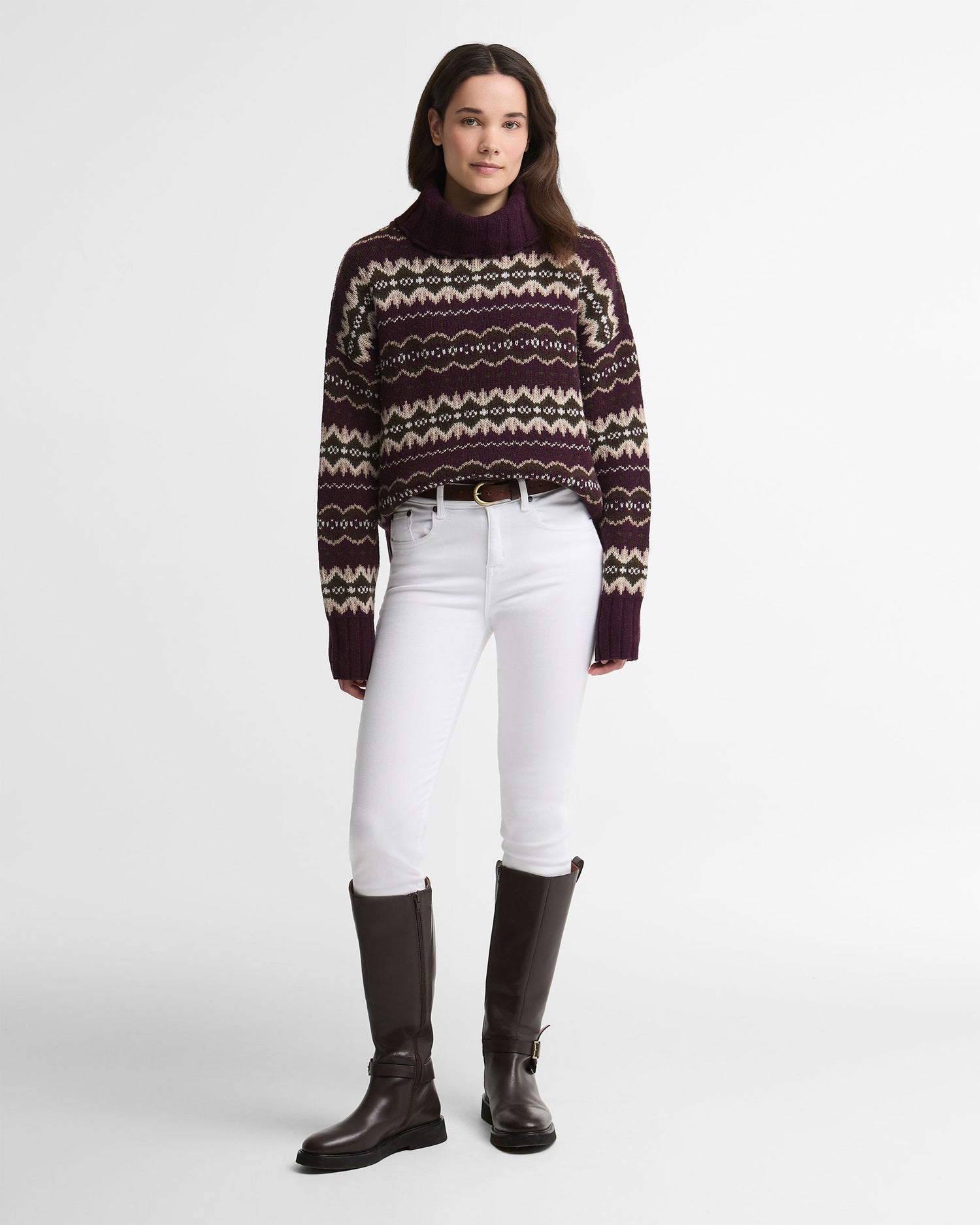Helen Knitted Jumper - Fig Multi