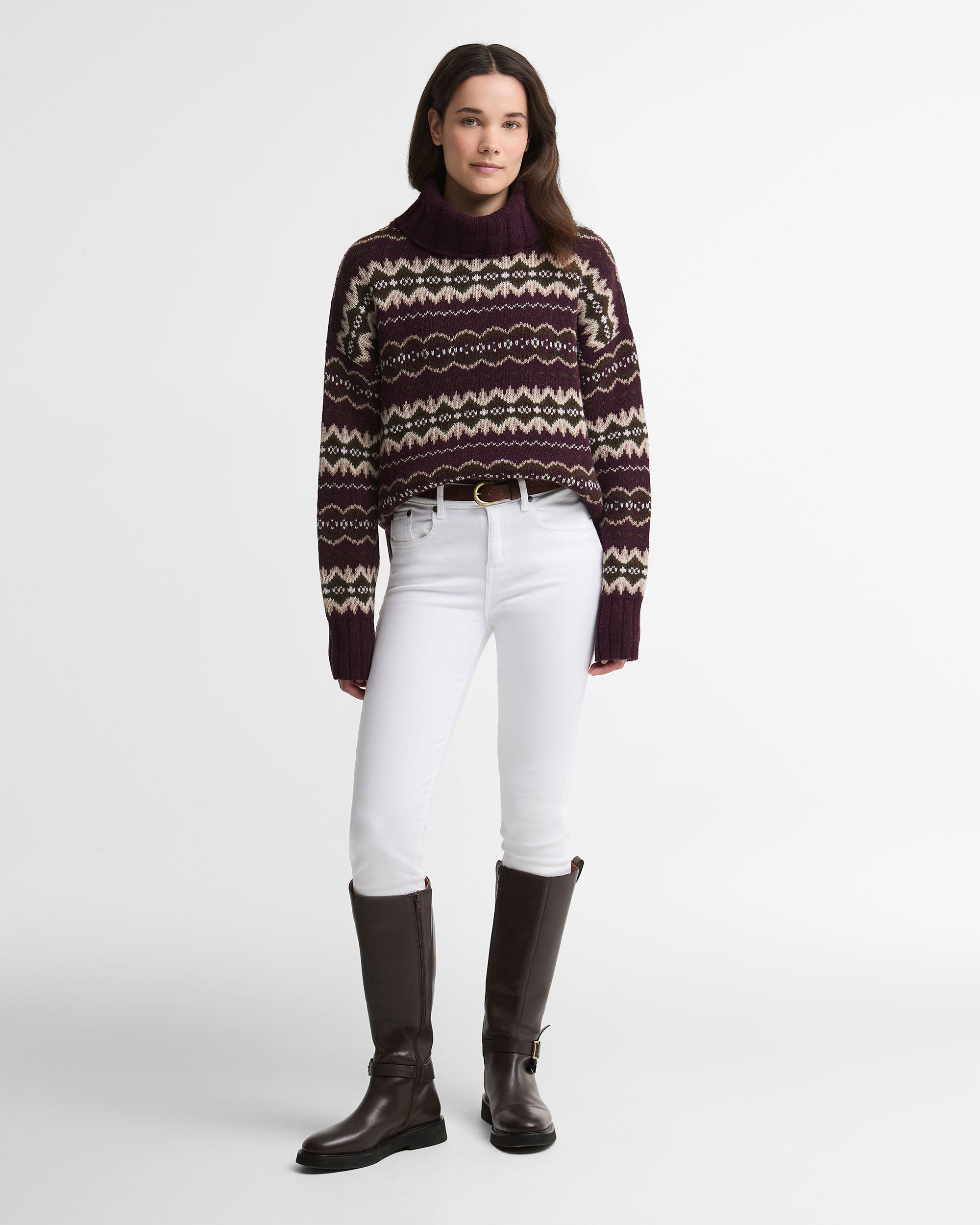 Helen Knitted Jumper - Fig Multi