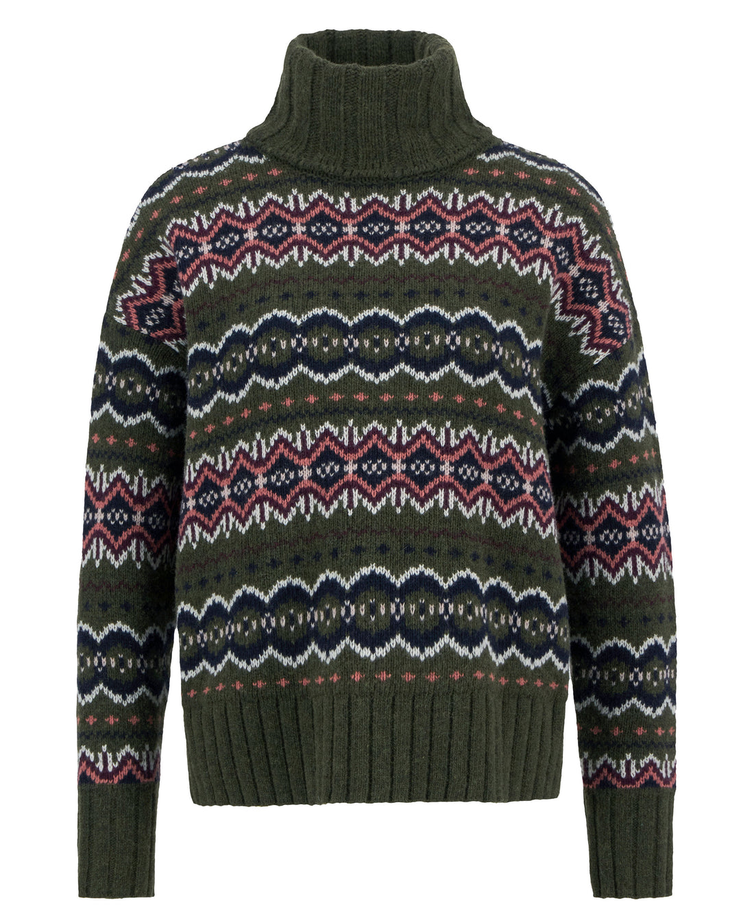 Helen Knitted Jumper - Olive Multi