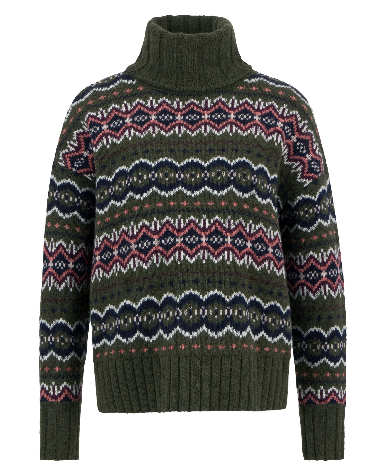 Helen Knitted Jumper - Olive Multi