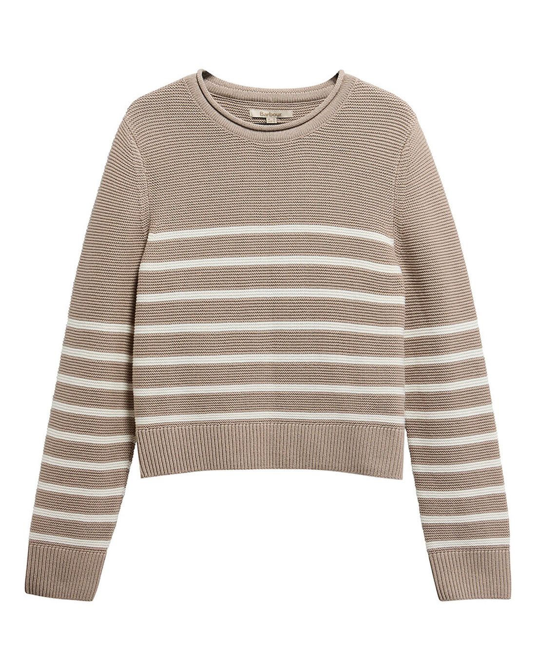 Hinton Knitted Jumper - Light Sand Stripe