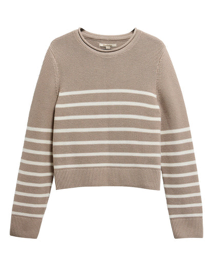 Hinton Knitted Jumper - Light Sand Stripe