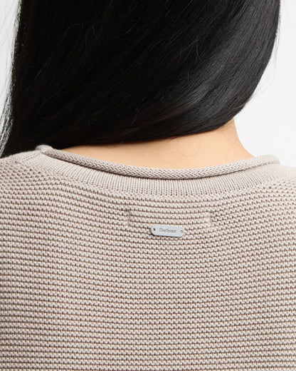 Hinton Knitted Jumper - Light Sand Stripe