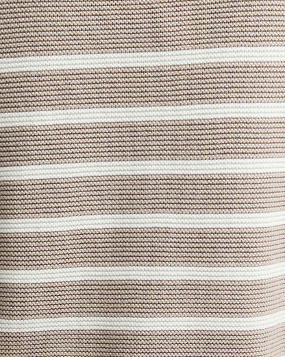Hinton Knitted Jumper - Light Sand Stripe