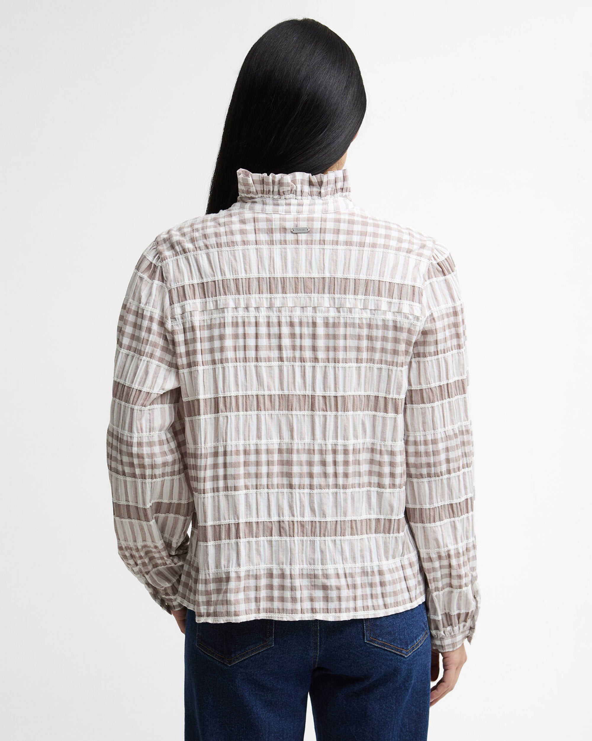 Hinton Top - Sand/White Gingham