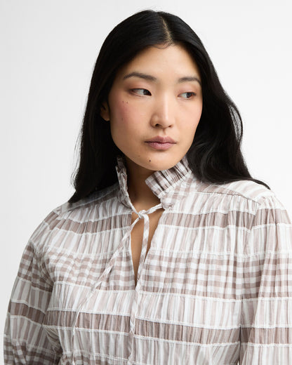 Hinton Top - Sand/White Gingham