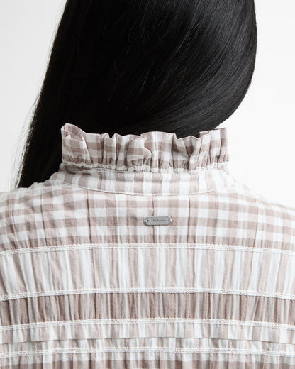 Hinton Top - Sand/White Gingham