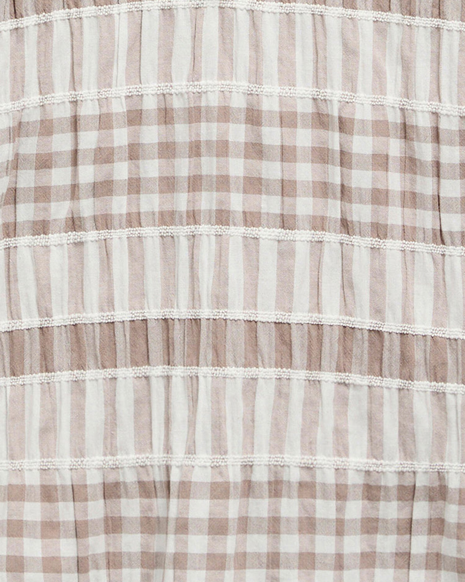 Hinton Top - Sand/White Gingham