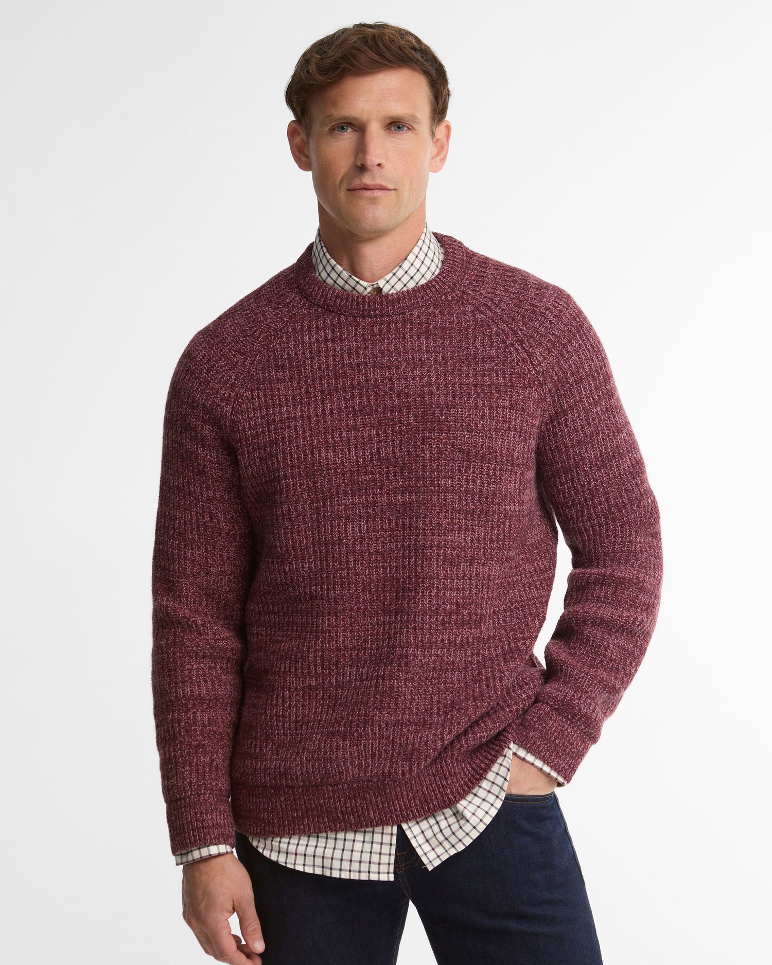 Horseford Crew Neck Jumper - Mauve