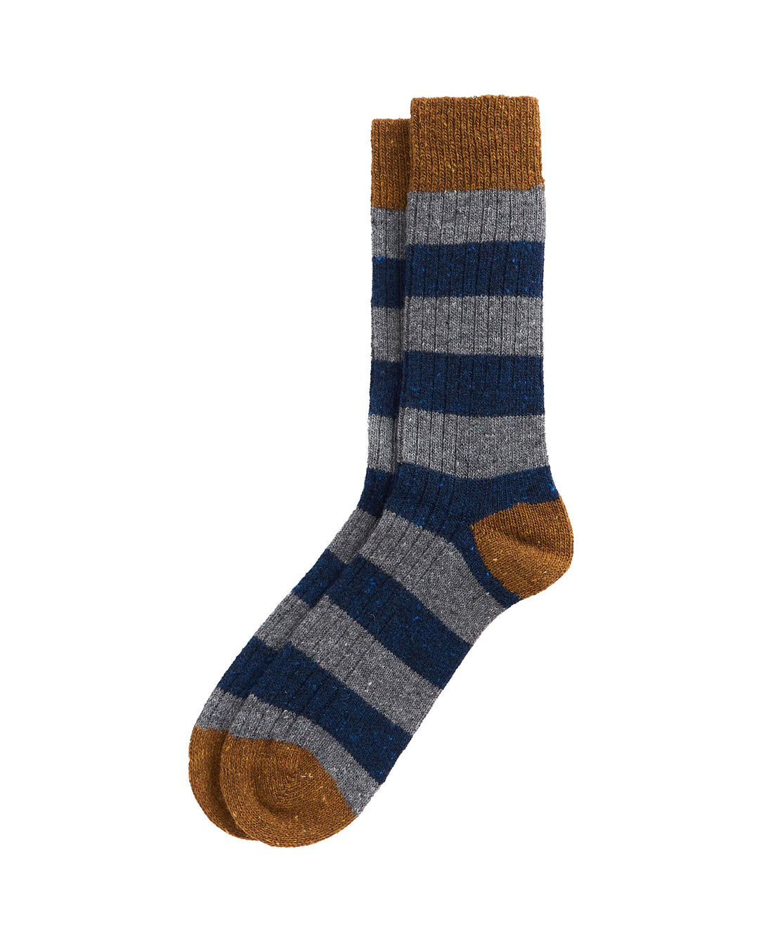 Houghton Stripe Socks - Asphalt/Navy