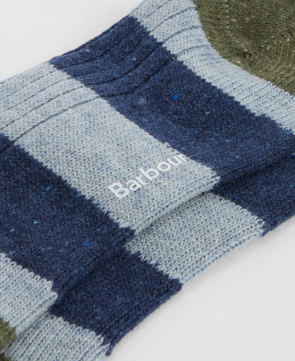 Houghton Stripe Socks - Bluestone
