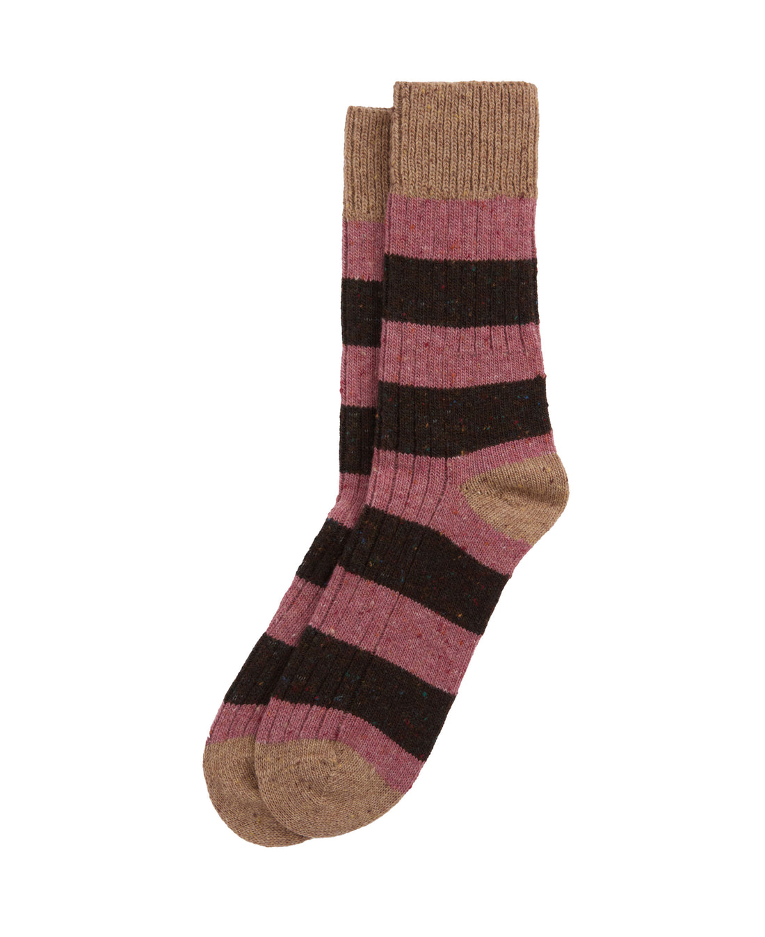 Houghton Stripe Socks - Earth Pink