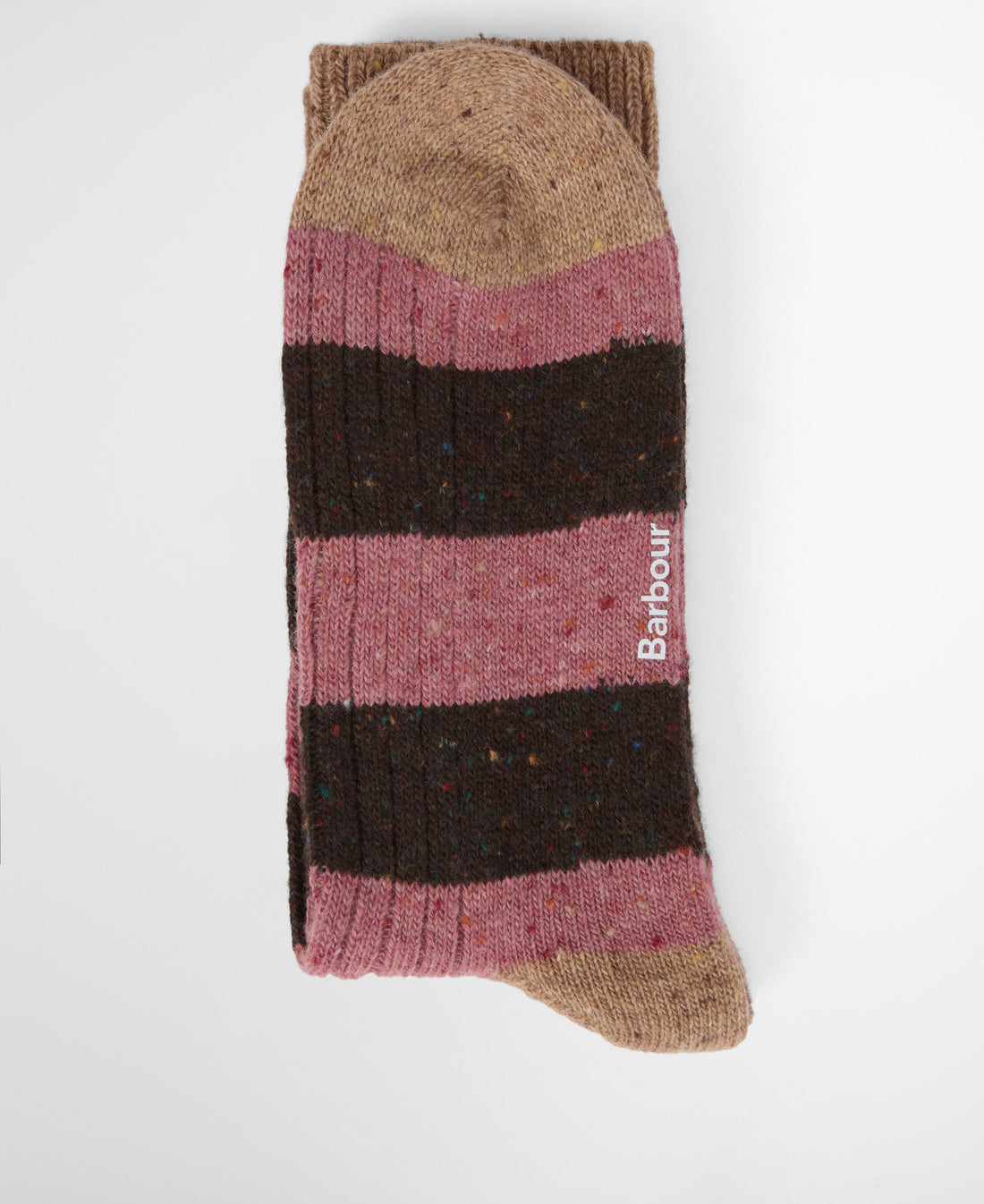 Houghton Stripe Socks - Earth Pink