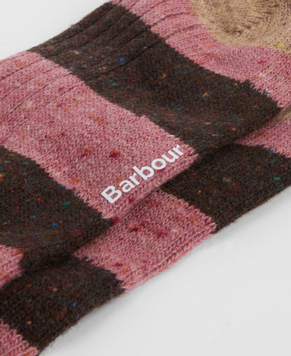 Houghton Stripe Socks - Earth Pink