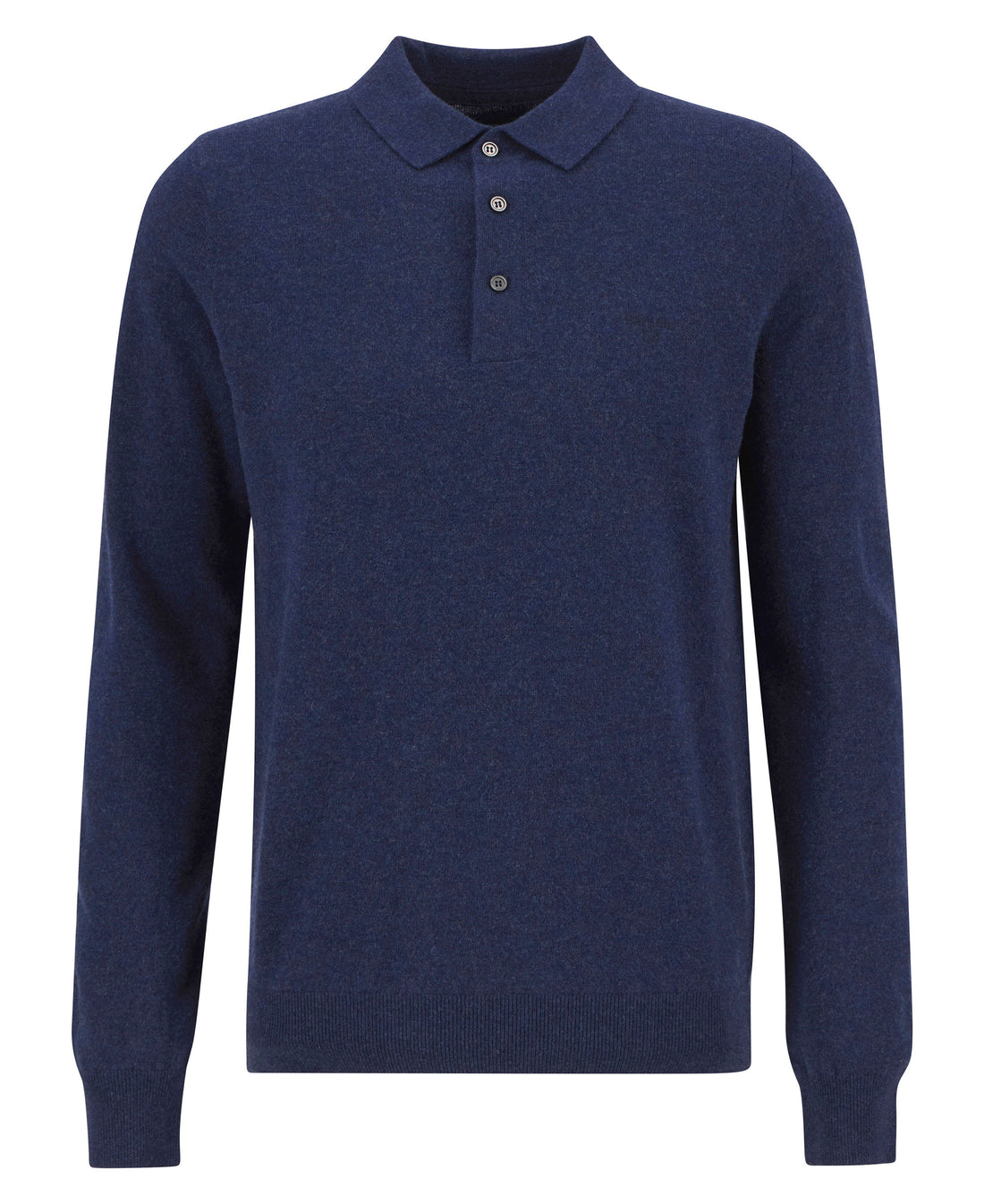Hutherston Knitted Polo Shirt - Navy Marl