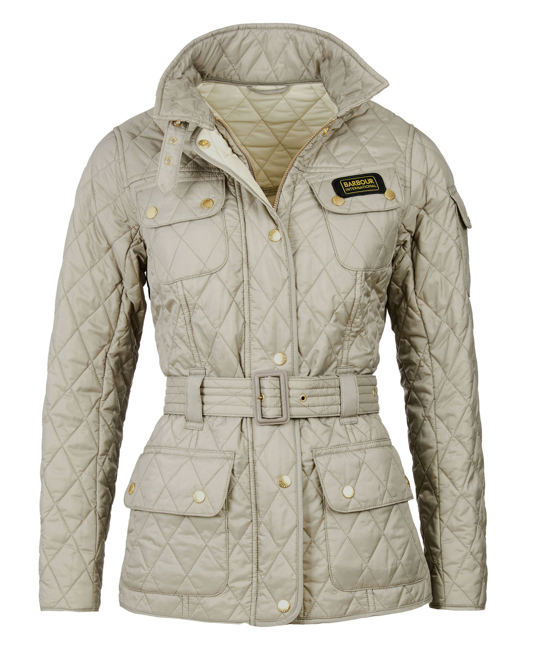 International Quilted Jacket - Taupe/Pearl