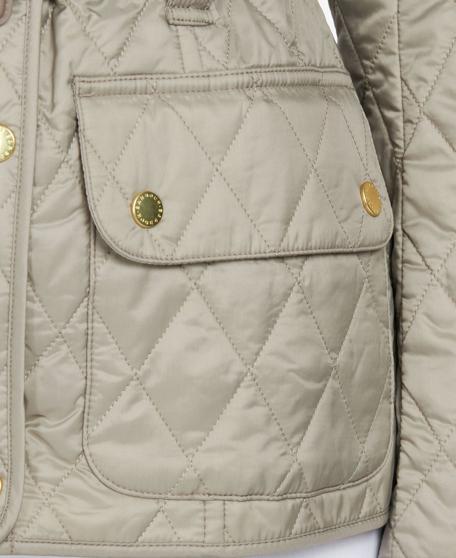 International Quilted Jacket - Taupe/Pearl
