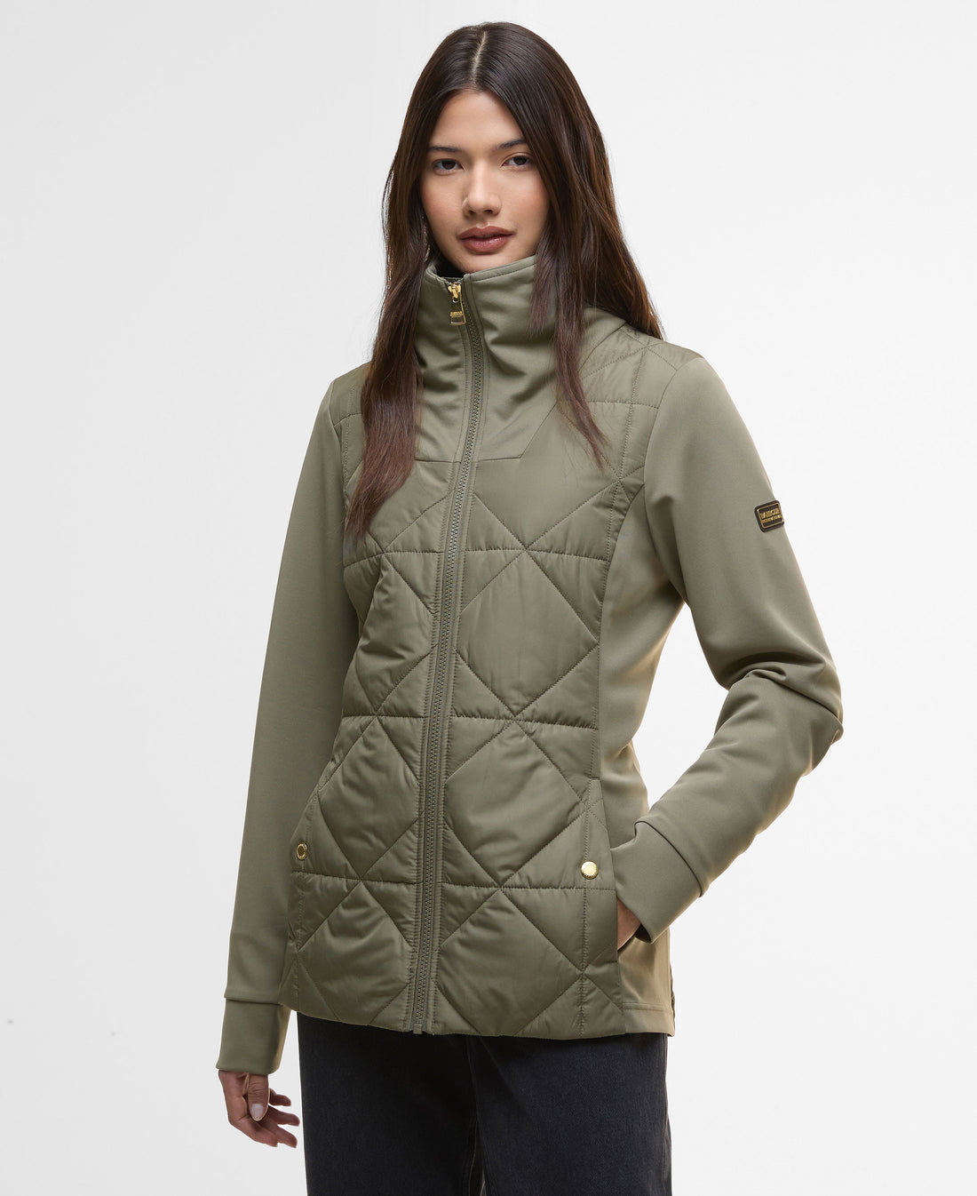 Kya Quilted Sweat - Dusky Khaki