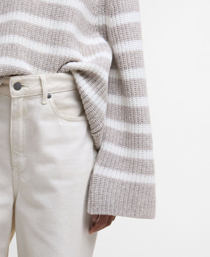 Irene Knitted Jumper - Oat Stripe