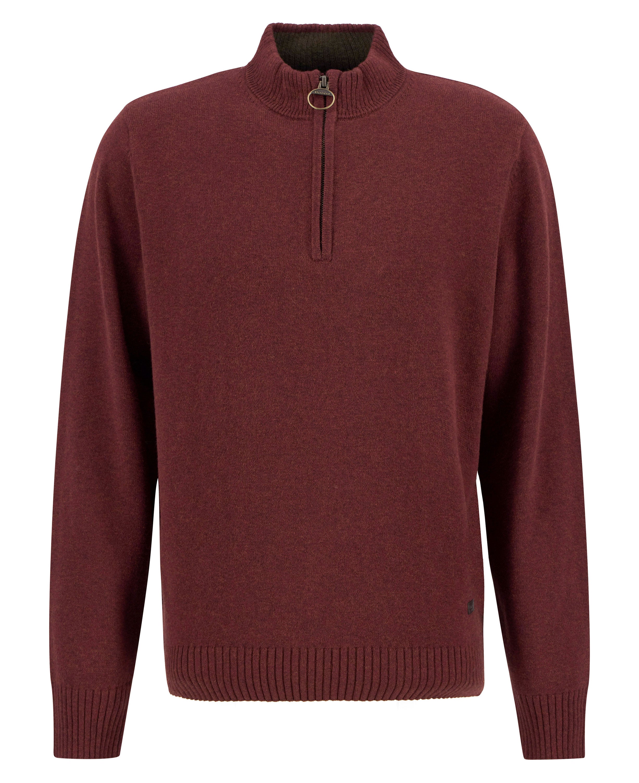 Kelson Half Zip Knitted Jumper - Fired Brick