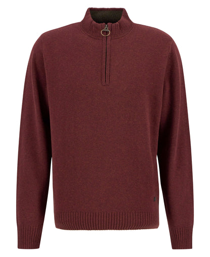 Kelson Half Zip Knitted Jumper - Fired Brick