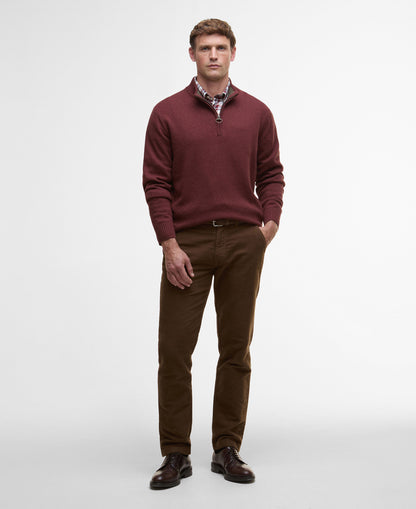 Kelson Half Zip Knitted Jumper - Fired Brick