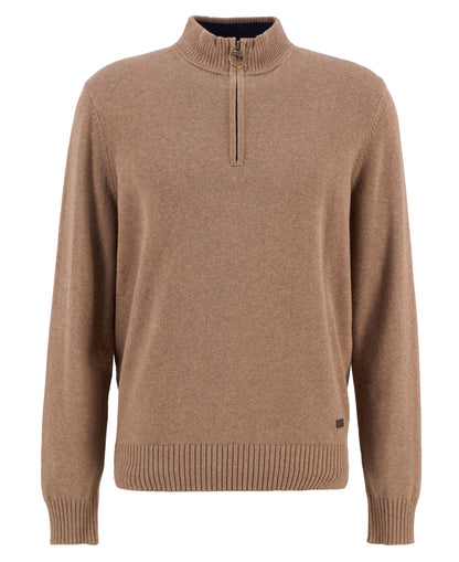 Kelson Half Zip Knitted Jumper - Stone