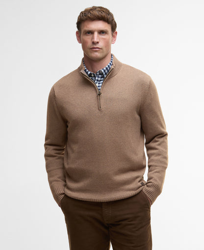 Kelson Half Zip Knitted Jumper - Stone